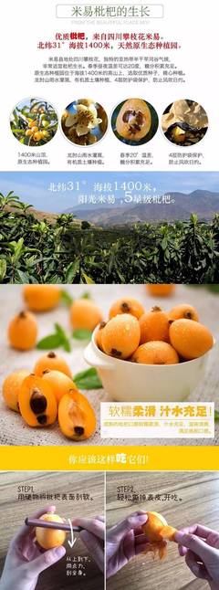 【小优家农产品精选】四川攀枝花五星枇杷
